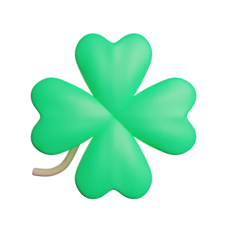 Clover Green Symbol 3D Icon