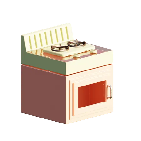 Four micro-onde  3D Icon