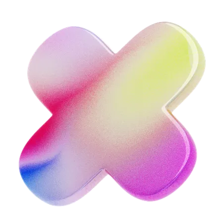 Four Petal Flower Shape  3D Icon