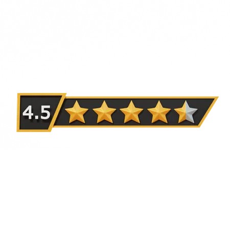 Four Point Five Star  3D Icon