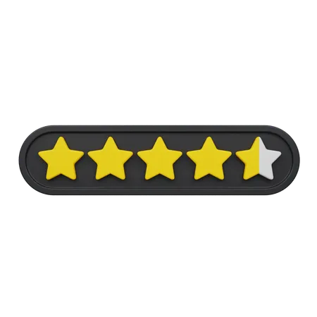 Four Point Five Star  3D Icon