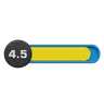 Four Point Five Star Rating Circle Bar