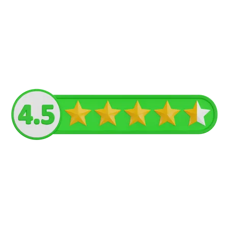 Four Points Five Star Rating  3D Icon