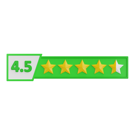 Four Points Five Star Rating  3D Icon