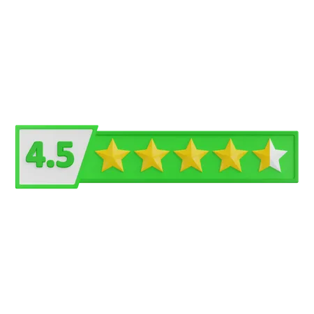 Four Points Five Star Rating  3D Icon