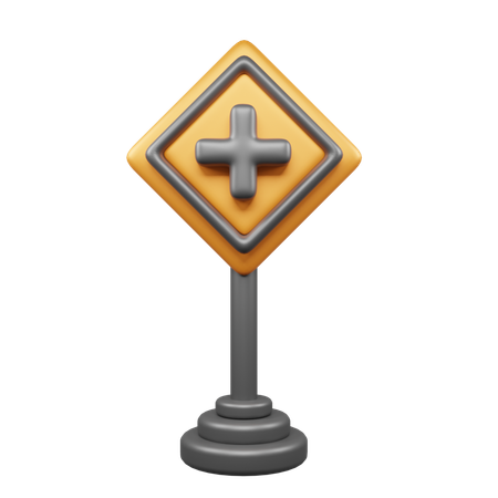 Four Road Ahead  3D Icon