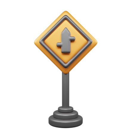 Four Road Ahead  3D Icon