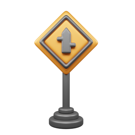 Four Road Ahead  3D Icon