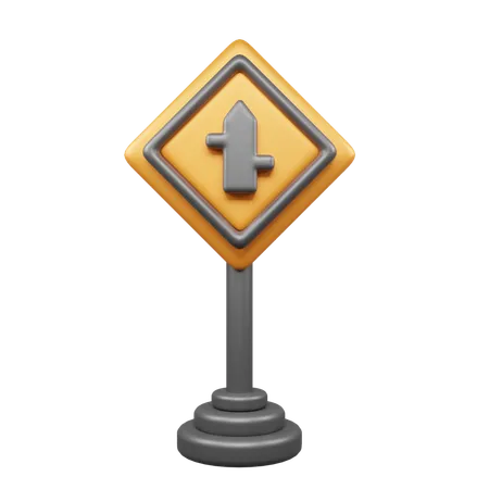 Four Road Ahead  3D Icon