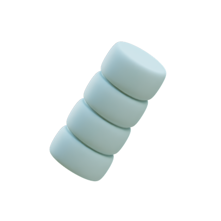 Four Stack Cylinder  3D Icon