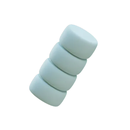 Four Stack Cylinder  3D Illustration