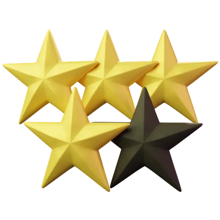 Four Star  3D Emoji