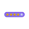four star rate emoji 3d