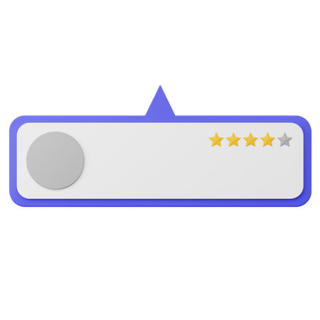 Four Star Rating  3D Illustration