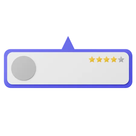 Four Star Rating  3D Illustration