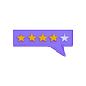 four star rating 3d logos