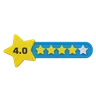 Four Star Rating Label