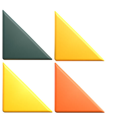 Four Triangle Geometric Shape  3D Icon