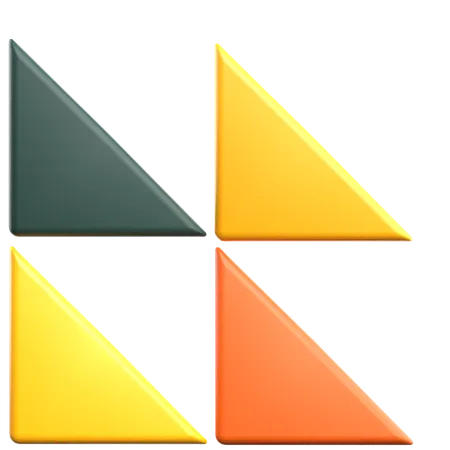 Four Triangle Geometric Shape  3D Icon