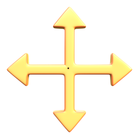 Four Way Arrow  3D Icon