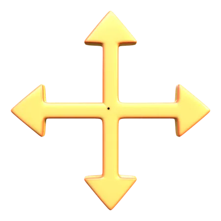Four Way Arrow  3D Icon