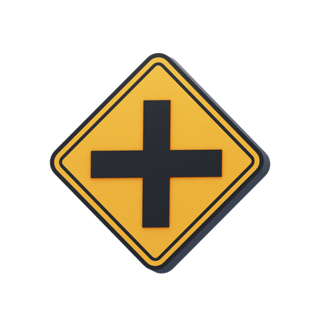 Four Way Road  3D Icon