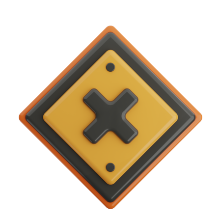 Four Way Road  3D Icon