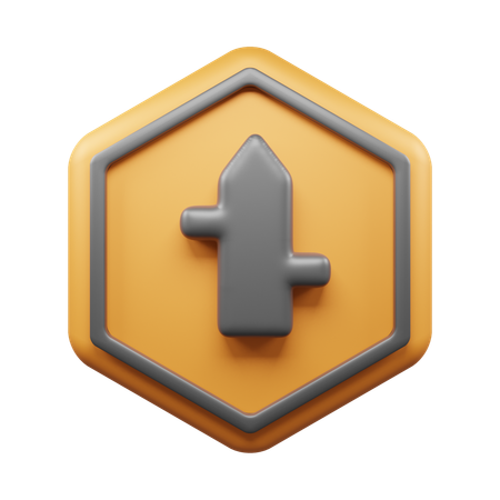 Four Way Road  3D Icon