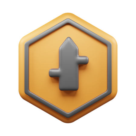 Four Way Road  3D Icon