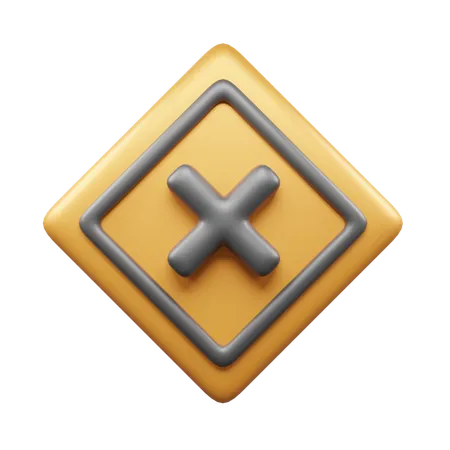 Four Way Road  3D Icon