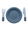 couteau fourchette et assiette