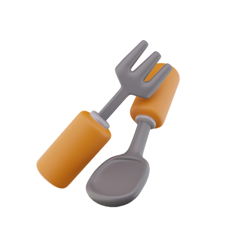 Fourchette cuillère  3D Icon