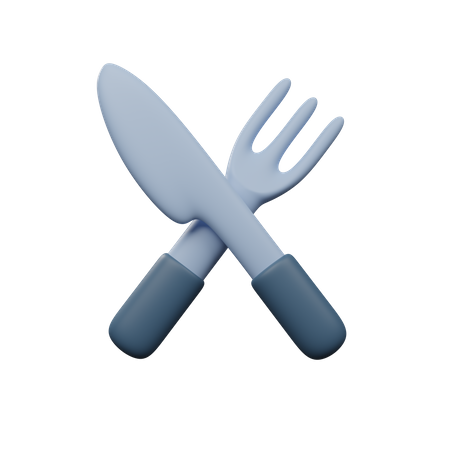 Fourchette et couteau  3D Icon