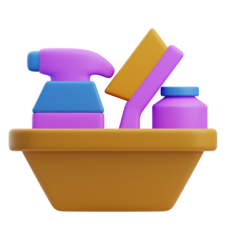 Les fournitures de nettoyage  3D Icon