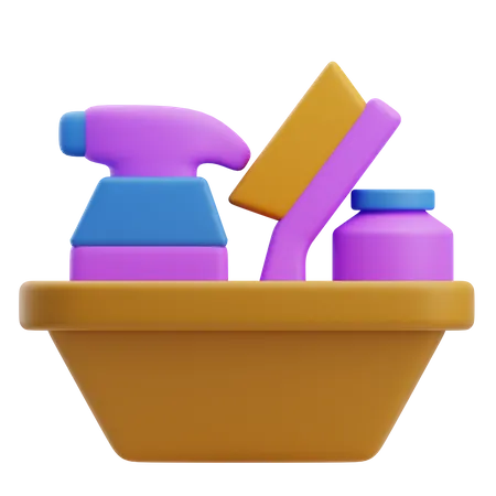 Les fournitures de nettoyage  3D Icon