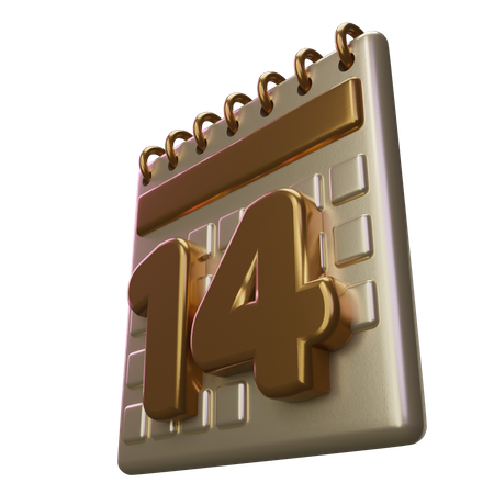 Vierzehn Kalender  3D Icon