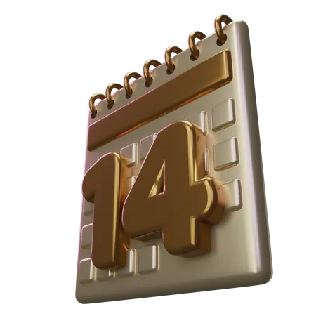 Vierzehn Kalender  3D Icon