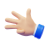fourth hand emoji 3d