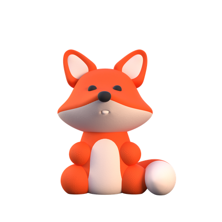 Fox  3D Illustration