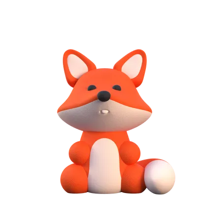 Fox  3D Illustration