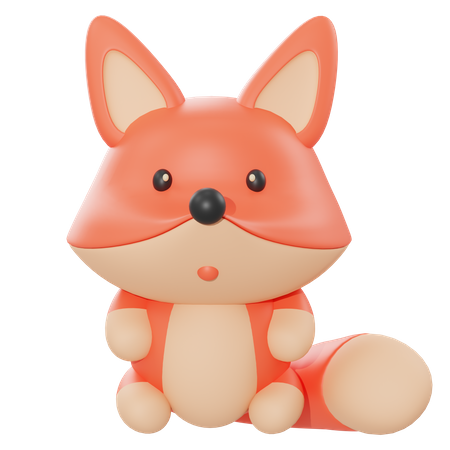 Fox  3D Illustration