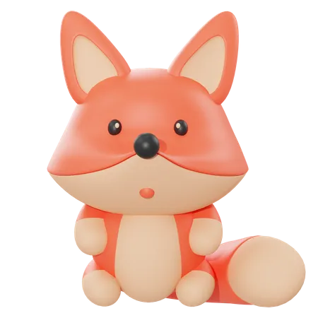 Fox  3D Illustration