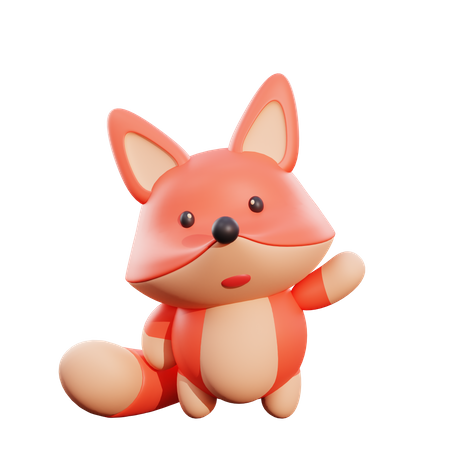 Fox  3D Illustration