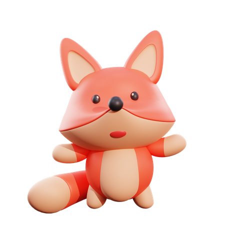 Fox  3D Illustration