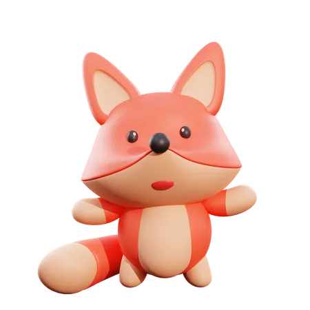 Fox  3D Illustration