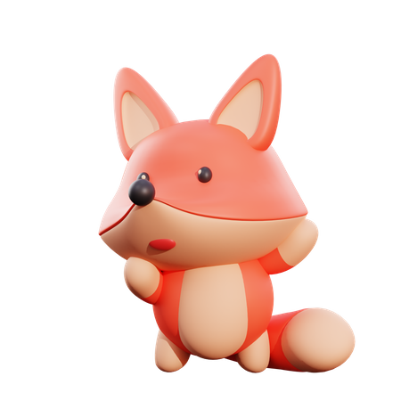 Fox  3D Illustration