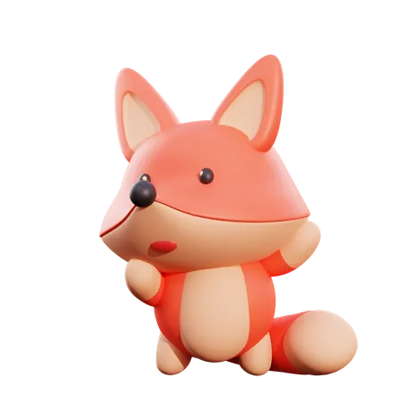 Fox  3D Illustration