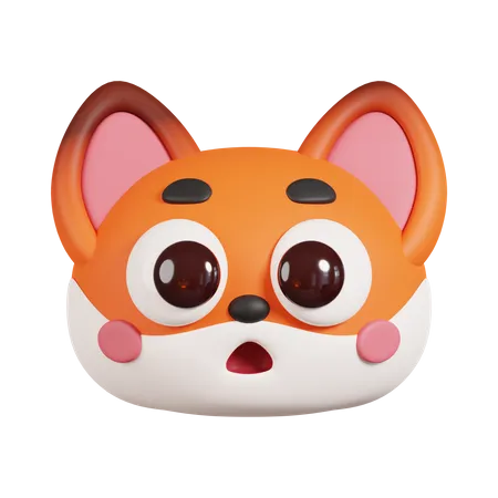 Fox Face  3D Illustration