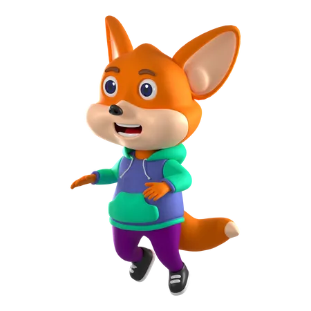 3 D Fox Cartoon Character Illustration 3D Illustration