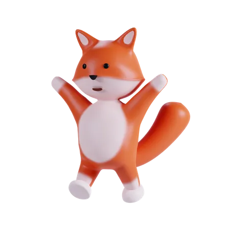 3 D Cute Animal Fox Illustration 3D Illustration